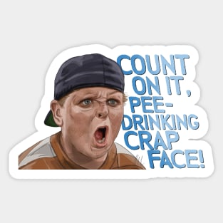 The Sandlot: Pee-Drinking Crap Face Sticker
